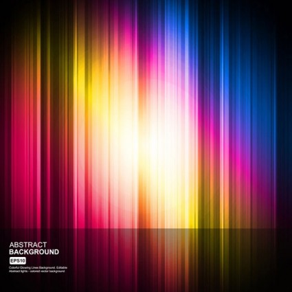 Multicolor lines bright background vector 01