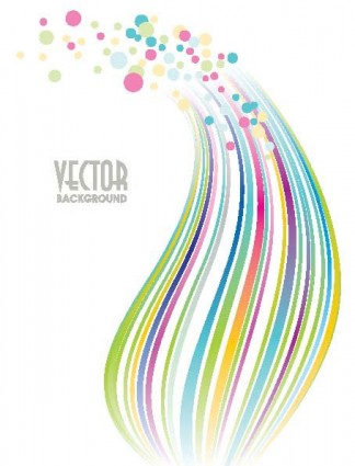 Colored lines with dot vector background