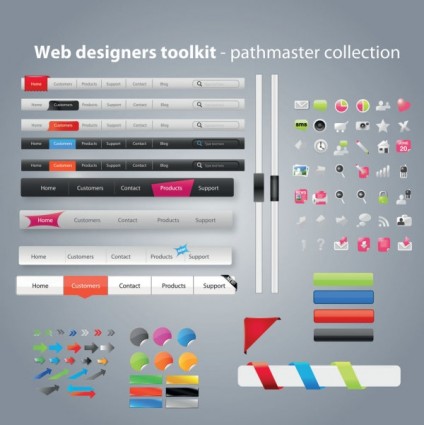 Web designers toolkit vector material 02