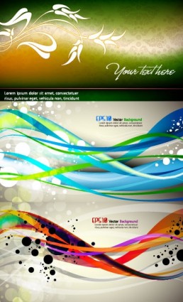 Shine modern background vectors material