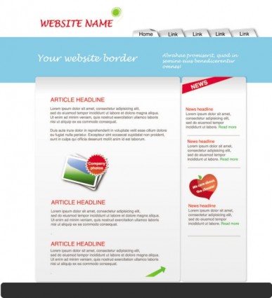 Simple template web vector design