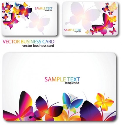 Beautiful butterflies cards background vector