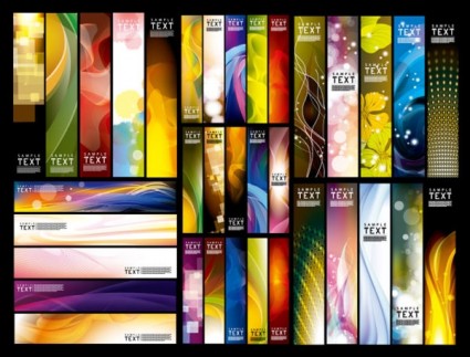 Modern abstract banners vector set
