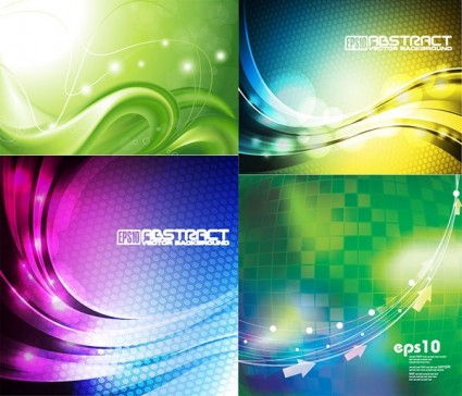 Green and purple styles dynamic background vector