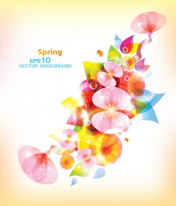Beautiful floral spring background vector 02