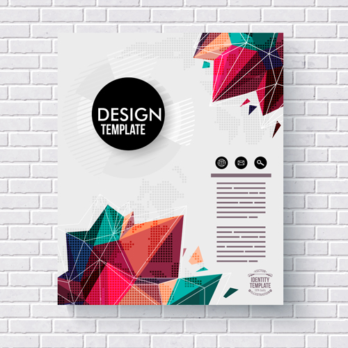 Abstract cover brochure business vectors material 01