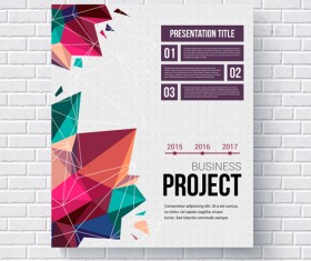 Abstract cover brochure business vectors material 02