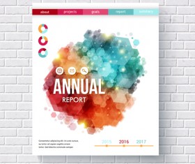 Abstract cover brochure business vectors material 03