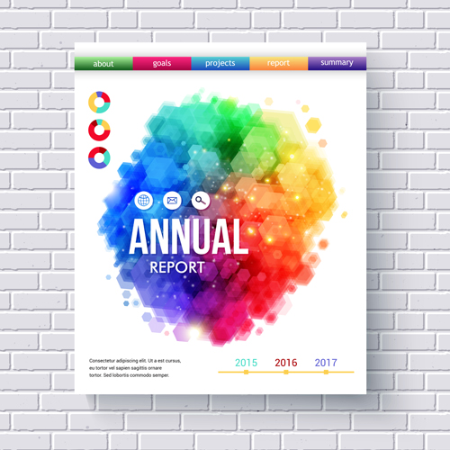 Abstract cover brochure business vectors material 05