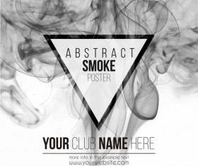 Abstract smoke poster vector material
