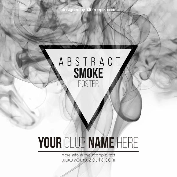 Abstract smoke poster vector material