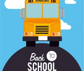 Back school cartoon style background vector 02