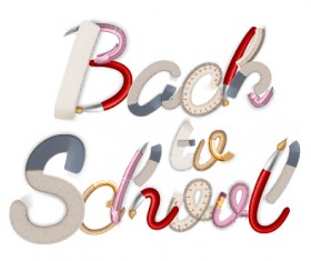 Back school wordart creative vector 01
