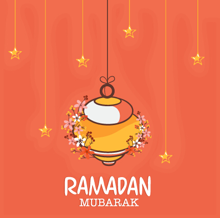 Background ramadan mubarak vector design set 01