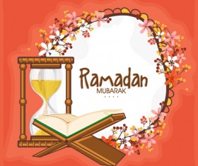 Background ramadan mubarak vector design set 03