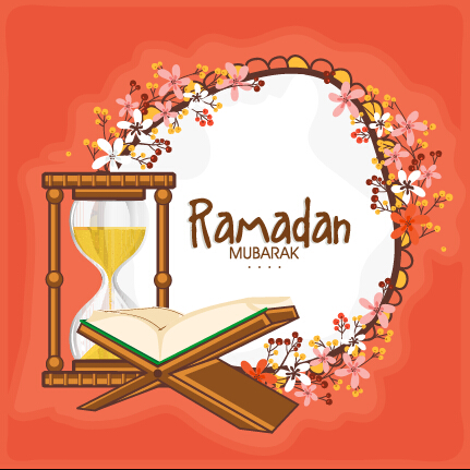 Background ramadan mubarak vector design set 03