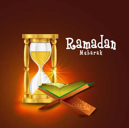 Background ramadan mubarak vector design set 05