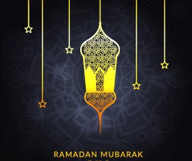 Background ramadan mubarak vector design set 09