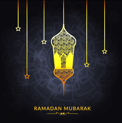 Background ramadan mubarak vector design set 09