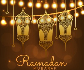 Background ramadan mubarak vector design set 13