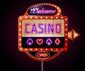 Bar neon boards vectors material 03