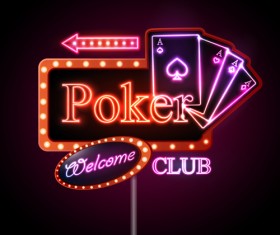 Bar neon boards vectors material 04