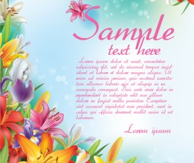 Beautiful lilies art background design 01