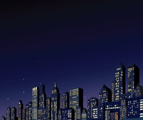 Beautiful night city vector graphics 05 free download