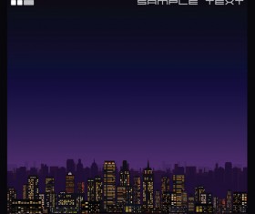 Beautiful night city vector graphics 04