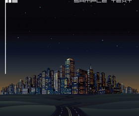 Beautiful night city vector graphics 05