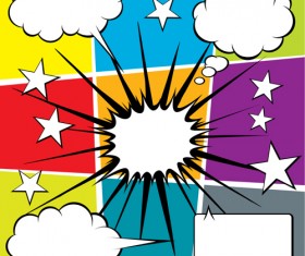 Blank text clouds cartoon styles vector 03