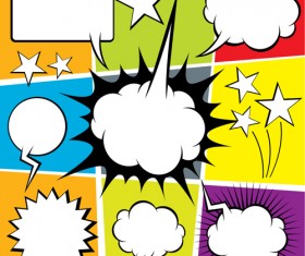 Cartoon cute text clouds 1 vector free download