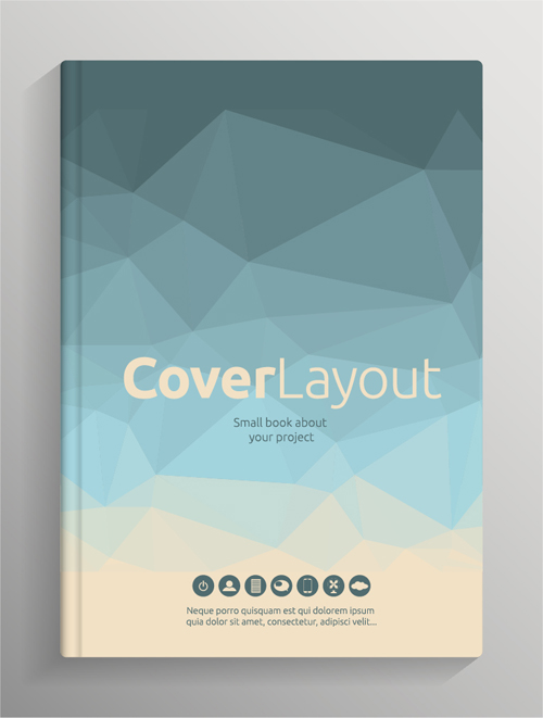 Brochure and book cover creative vector 04