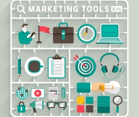 Business object flat vector design set 02