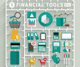 Business object flat vector design set 03