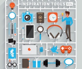 Business object flat vector design set 04