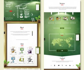 Business page design template vector 01