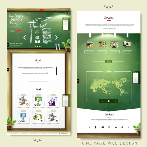 Business page design template vector 01
