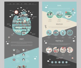 Business page design template vector 03