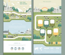 Business page design template vector 04