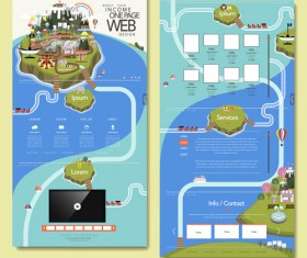 Business page design template vector 05