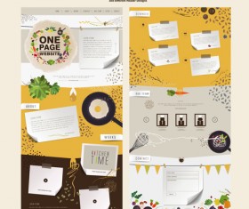 Business page design template vector 06