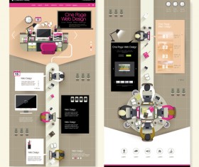 Business page design template vector 07