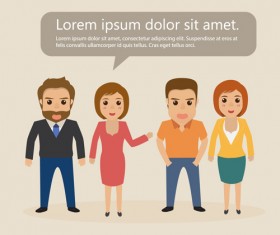 Business people working vector templates set 09