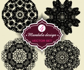 Circular mandalas design vector material 07