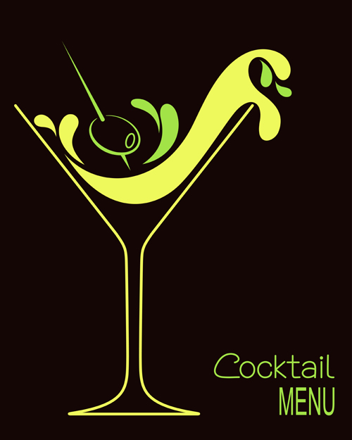 Cocktails logos creative vector material 04