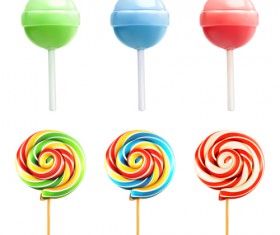 Colored candies vector design material 01