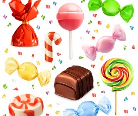 Colored candies vector design material 02