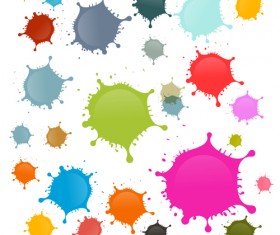 Colorful blots vector material free download