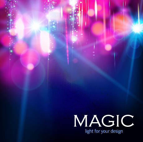Colorful magic light shiny background vector 02